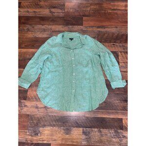 Talbots Linen Boyfriend Top‎